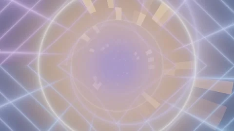 Dynamic light patterns create a vortex in abstract space Stock Footage 337411516