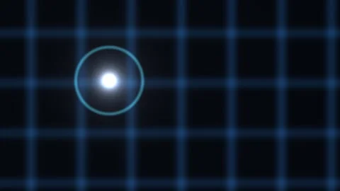 Dynamic light pulse moving in a grid pattern across dark Stock Footage 338244669