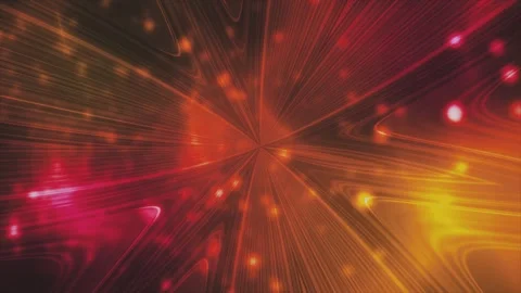 Dynamic light rays burst and flow in warm colors Stock Footage 308083529