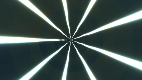 Dynamic light rays creating a spiral pattern in dark space Stock Footage 339324239
