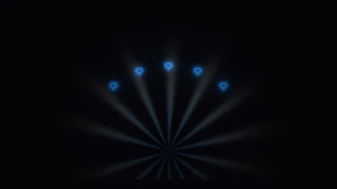 Dynamic light rays emerging from a central point in dark Stock Footage 338280444