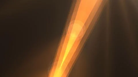 Dynamic Light Rays in Golden Sunbeam Effect with Warm Brightness and Motion Blur Stock Illustration