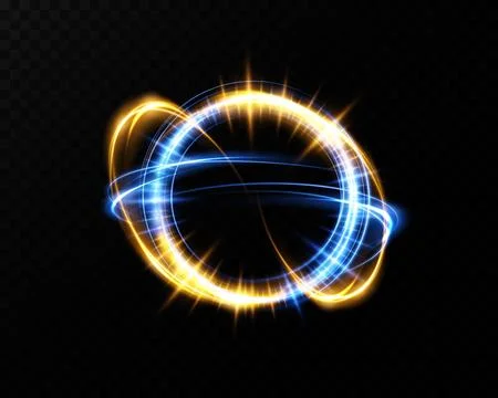 Dynamic Light Ring with Sparkles, Energy Effects, and a mesmerizing color Stock-Illustration