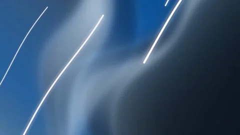 Dynamic light streaks creating an energetic motion across a vibrant blue ab.. Stock Footage 329099023