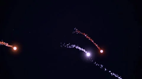 Dynamic light trail motion blur transition effect. Fast-paced neon Vídeo Stock 340003523