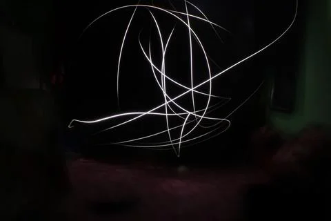 Dynamic Light Trails Abstract Art Fotos de archivo