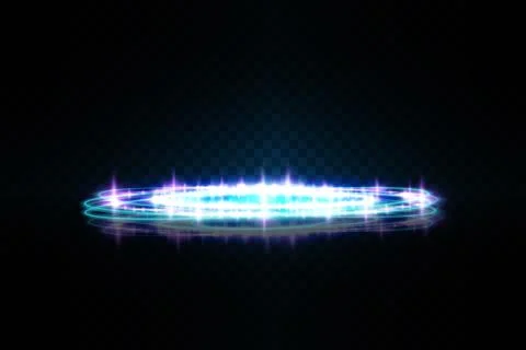 Dynamic Light Waves Against a Dark Background Showcase Dazzling Sparkles Stock-Illustration