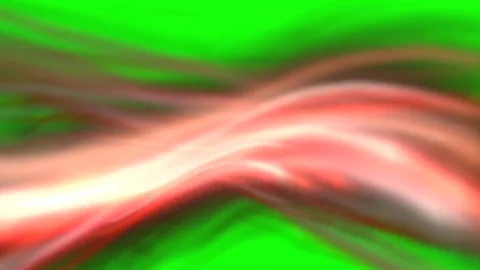 Dynamic Light Waves Aurora Orange Red Motion Energetic Green Chroma Key Stock Footage 302895751