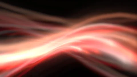 Dynamic Light Waves Aurora Orange Red Motion Energetic Wallpaper Black Backdrop Stock Footage 302895764