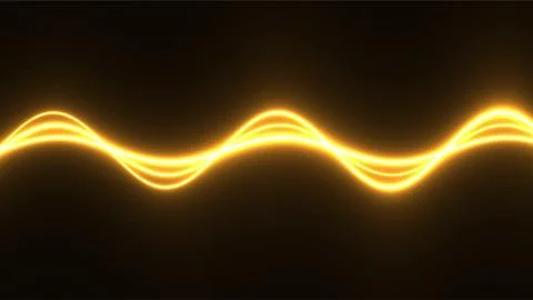 Dynamic Light Waves Creating Vibrant Visual Effects. Stock Illustration
