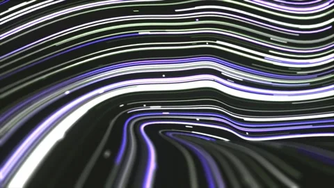 Dynamic light waves flow in an abstract display Stock Footage 310905835