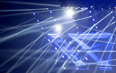 Dynamic lighting at MMA competitions Stock Photos