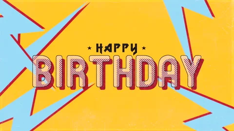 Dynamic lightning bolt birthday card a bold celebration! Video stock 279651570