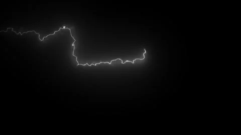 Dynamic Lightning Energy Burst with Glowing Thunder Bolts  on black background Stock-Footage 342755651