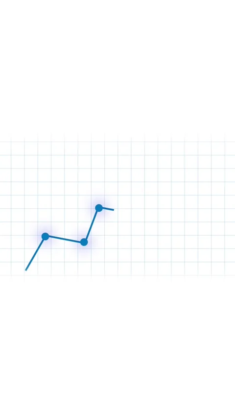 Dynamic line graph animation charting growth and progress on grid paper, ab.. 스톡 동영상 331811745