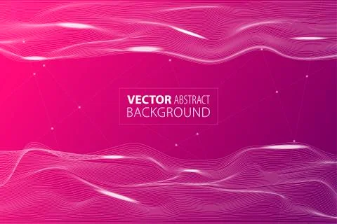 Dynamic Line Wave Background Illustrazione stock