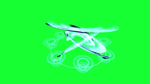 Dynamic Linear and Fluid Energy Orbits - Green Screen Abstract Motion Effect Stock Footage 264626717