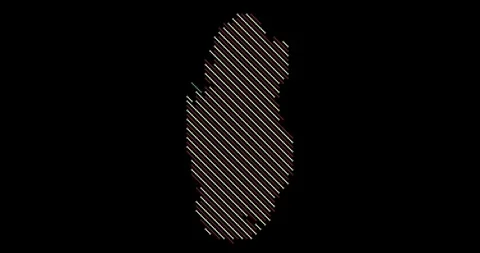Dynamic Linear Animation Forming Qatar Country Map Stock Footage 327026134