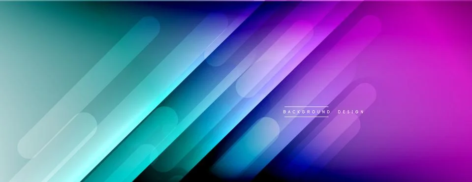 Dynamic lines abstract background. 3D shadow effects and fluid gradients. Modern Stock Illustration