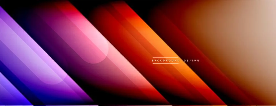 Dynamic lines abstract background. 3D shadow effects and fluid gradients. Modern 스톡 일러스트