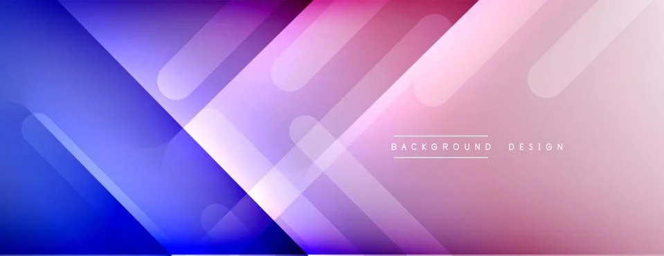 Dynamic lines abstract background. 3D shadow effects and fluid gradients. Modern Stock Illustration