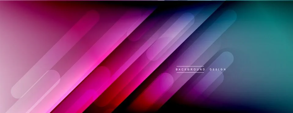 Dynamic lines abstract background. 3D shadow effects and fluid gradients. Modern Illustrazione stock