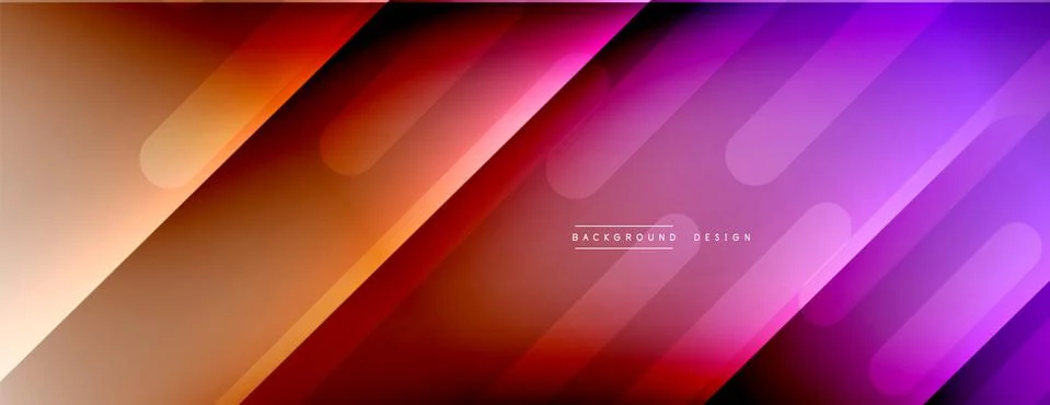 Dynamic lines abstract background. 3D shadow effects and fluid gradients. Modern Illustrazione stock