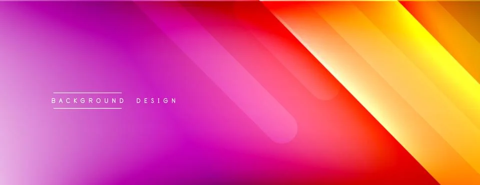 Dynamic lines abstract background. 3D shadow effects and fluid gradients. Modern Illustrazione stock