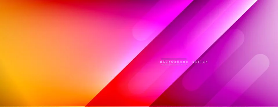 Dynamic lines abstract background. 3D shadow effects and fluid gradients. Modern Illustrazione stock