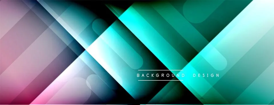 Dynamic lines abstract background. 3D shadow effects and fluid gradients. Modern Stock Illustration
