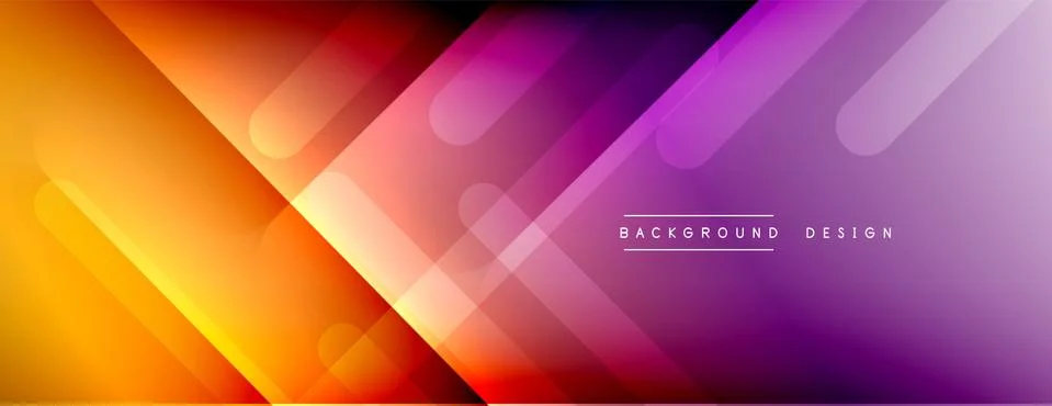 Dynamic lines abstract background. 3D shadow effects and fluid gradients. Modern Illustrazione stock