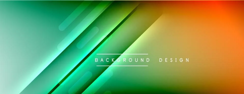 Dynamic lines abstract background. 3D shadow effects and fluid gradients. Modern Stock Illustration