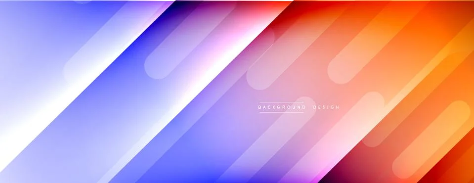 Dynamic lines abstract background. 3D shadow effects and fluid gradients. Modern Illustrazione stock