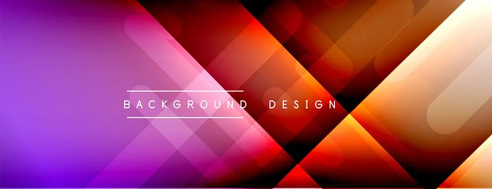 Dynamic lines abstract background. 3D shadow effects and fluid gradients. Modern Illustrazione stock