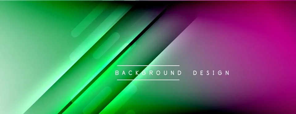 Dynamic lines abstract background. 3D shadow effects and fluid gradients. Modern Illustrazione stock