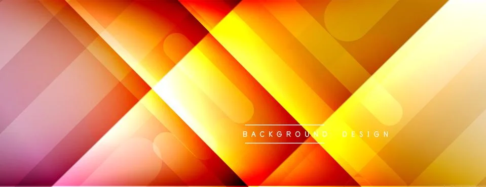 Dynamic lines abstract background. 3D shadow effects and fluid gradients. Modern Illustrazione stock