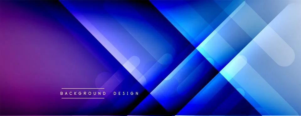 Dynamic lines abstract background. 3D shadow effects and fluid gradients. Modern Illustrazione stock