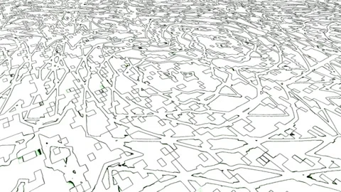 Dynamic Lines and Shapes PerspectivePerspective Planar Texture Motion Background Stock Footage 300755160