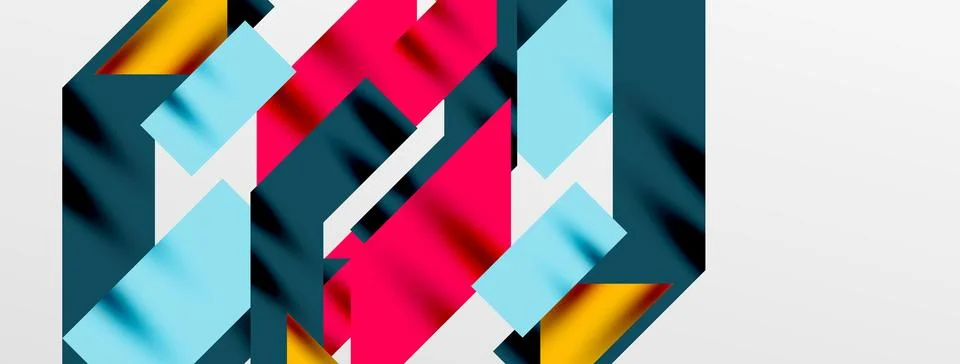 Dynamic lines and triangles. Vector Illustration For Wallpaper, Banner 스톡 일러스트