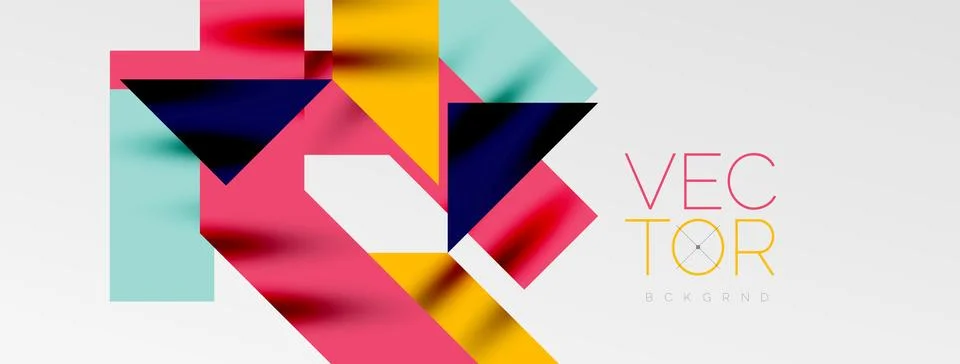 Dynamic lines and triangles. Vector Illustration For Wallpaper, Banner 스톡 일러스트