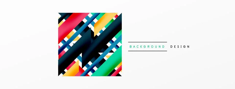 Dynamic lines background. Wallpaper for concept of AI technology, blockchain Stock Illustration