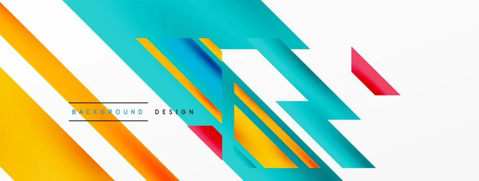 Dynamic lines background. Wallpaper for concept of AI technology, blockchain Illustrazione stock