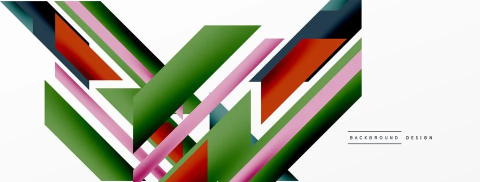 Dynamic lines background. Wallpaper for concept of AI technology, blockchain Illustrazione stock