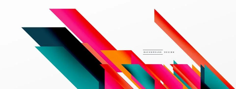 Dynamic lines background. Wallpaper for concept of AI technology, blockchain Illustrazione stock