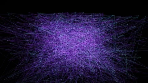 Dynamic lines create abstract shapes in purple tones Stock Footage 340045070