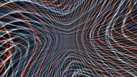 Dynamic lines create depth in a colorful visual network Stock Footage 339518497