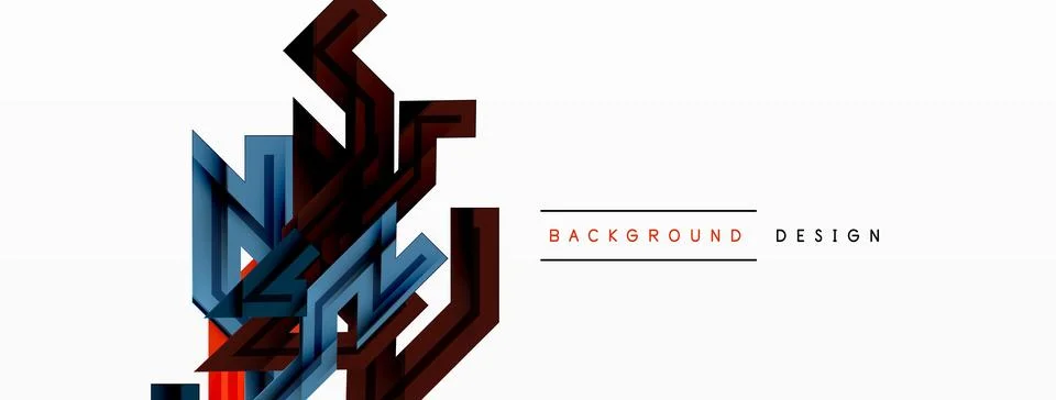 Dynamic lines geometric background. Vector Illustration For Wallpaper, Banner Stock Illustration