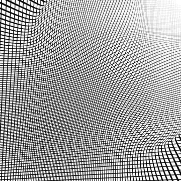 Dynamic lines grid. Monochrome geometric pattern, abstract texture Stock Illustration