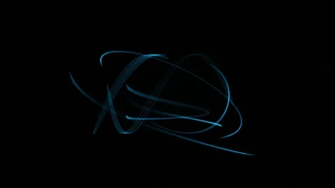 Dynamic lines intertwine and evolve against a dark backdrop Stock Footage 323268121