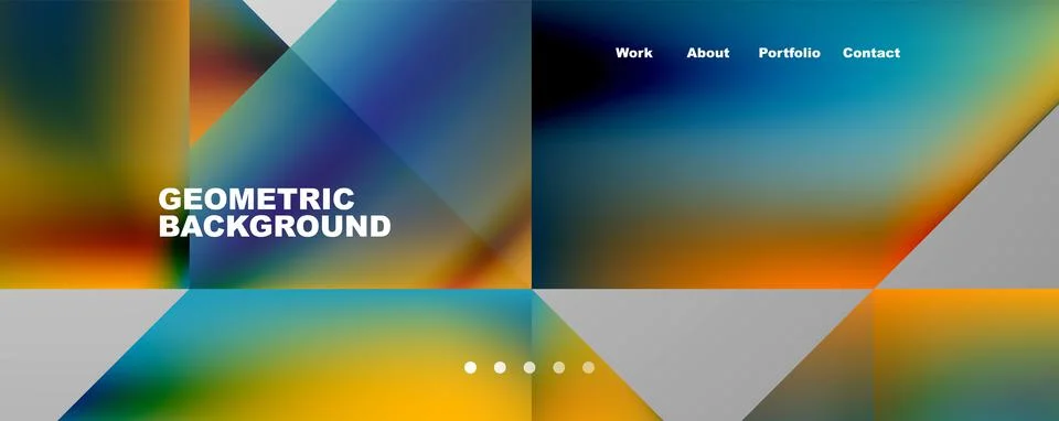 Dynamic lines, triangles, rectangles geometric abstract background. Vector Illustrazione stock